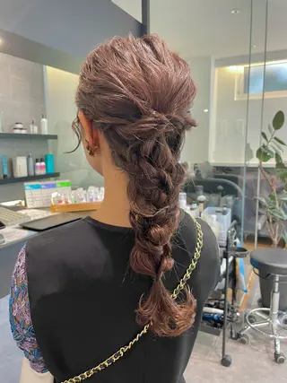 ロング ヘアアレンジ ダブルカラー🦖 /髪質改善⚡️しおりのヘアスタイル