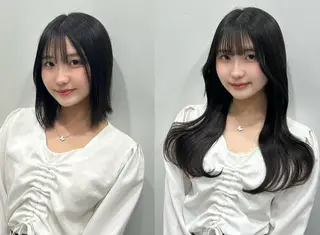 セミロング 韓国ヘア🩵 🩵BIZEのヘアスタイル