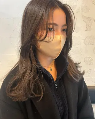 ロング カラー ヘアアレンジ satsuki 暖色・ブラウンカラーのヘアスタイル