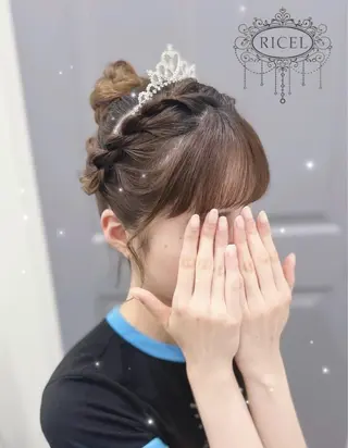 セミロング ヘアアレンジ RICEL 原宿店のヘアスタイル