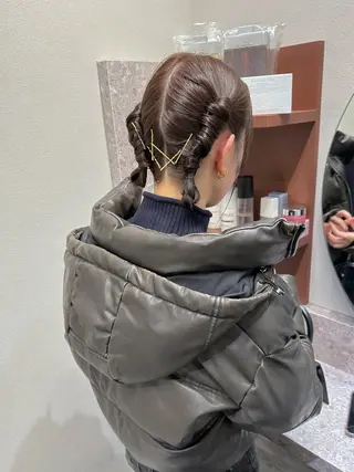 ミディアム カラー ヘアアレンジ autre所属・大久保 ひでなりのヘアスタイル