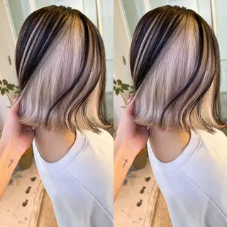 ミディアム カラー yori SAPPORO所属・yori/ハイトーン 代表すがわらのヘアスタイル