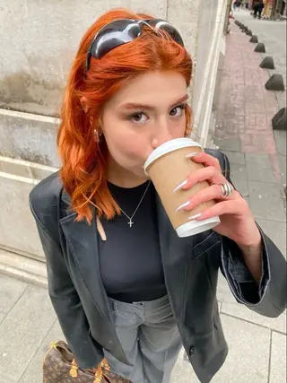 ミディアム カラー 吉田一輝 外国人パーマのヘアスタイル