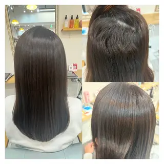 ロング レイヤーカット・ 縮毛矯正 星野のヘアスタイル