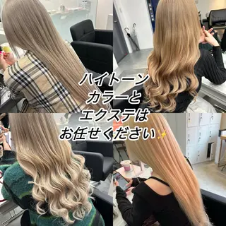 ロング カラー alpha. カラーエクステ下妻のヘアスタイル