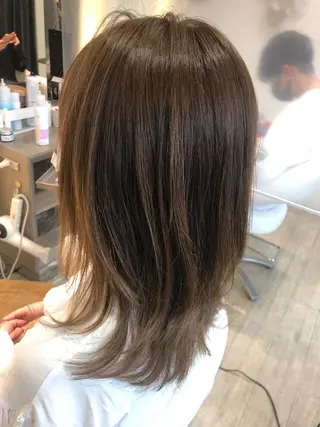 セミロング ブリーチ/髪質改善 NYNY大久保のヘアスタイル