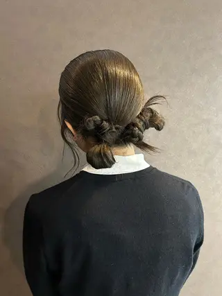 ロング カラー ヘアアレンジ ☕️結【suii.】 ボブ/ヘアセット☕️のヘアスタイル