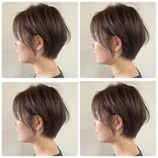 ショート カラー 京都大人女性ショート 徒歩1分/秋山のヘアスタイル