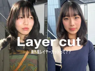 ミディアム レイヤーカット\ウル フ　chinatsuのヘアスタイル