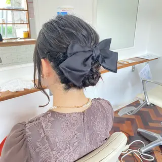 ミディアム ヘアアレンジ Kazaoka Saraのヘアスタイル