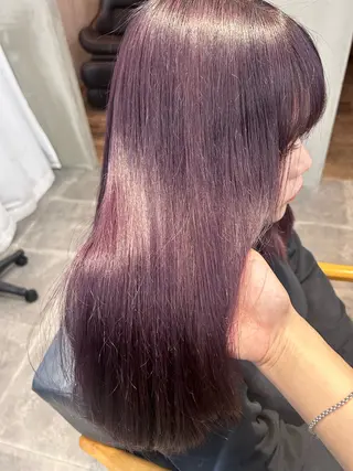 セミロング カラー 韓国×髪質改善カラー 💎hinaのヘアスタイル