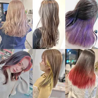 セミロング ブリーチ毛に縮毛矯正 ✨カラー✨山田 正幸のヘアスタイル