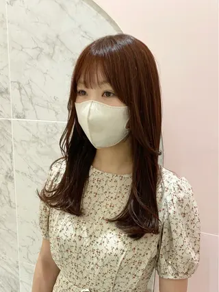 ミディアム カラー salowin渋谷kitaya park前所属・RIKA韓国ヘア/く びれヘア/上品カラーのヘアスタイル