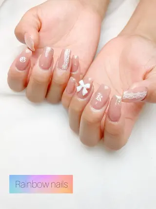 ネイル Rainbow nailsくろちゃんのネイルデザイン