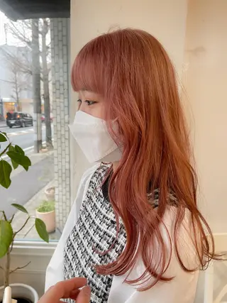 セミロング カラー kyon.hair 韓国カットカラーのヘアスタイル