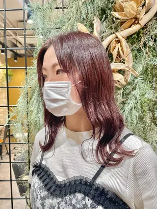 セミロング カラー ヘアアレンジ 韓国マツエク/まつパ 🎀misaki🎀のマツエク・マツパデザイン