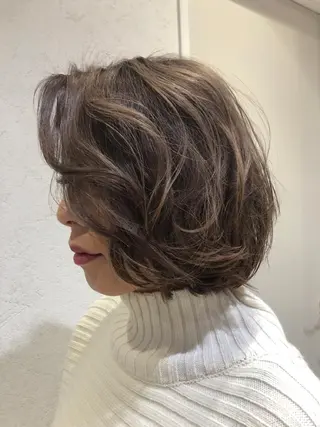 ショート カラー 似合わせ レイヤー須川のヘアスタイル