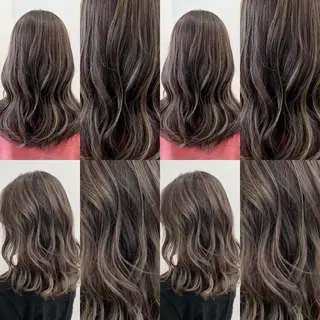 セミロング カラー ✨韓国艶髪✨ケア ブリーチ🫧アキラのヘアスタイル