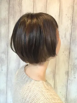 ショート ミディアム カラー 韓国ヘア✨グレージュ カラーasamiのヘアスタイル