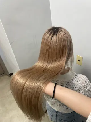 ロング カラー 🤍ベージュ/透明感 韓国ヘア/まりん🤍のヘアスタイル