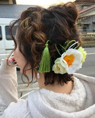 ショート カラー ヘアアレンジ 村本 千優のヘアスタイル