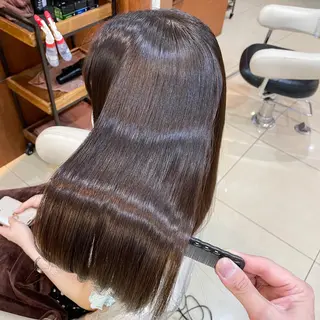 ロング カラー パーマ 縮毛矯正/髪質改善 /韓国風　山川春輝のヘアスタイル