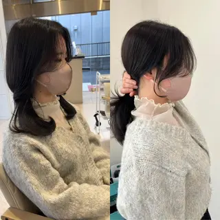 ミディアム カラー ミタニ/髪質改善 /レイヤーカットのヘアスタイル