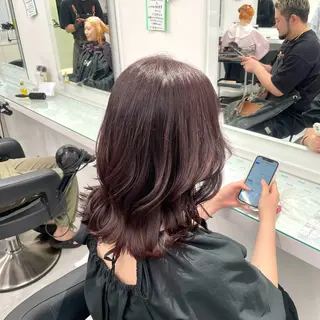 ミディアム カラー 暖色🩷透明感カラー ♡Maika♡のヘアスタイル