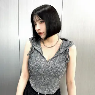 カラー 重くない🤍韓国 暗髪/銀座美容室のヘアスタイル