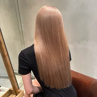 ロング レイヤー×ブリーチ 縮毛矯正/KAのヘアスタイル