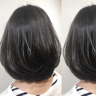 ミディアム box mico. mutsumiのヘアスタイル