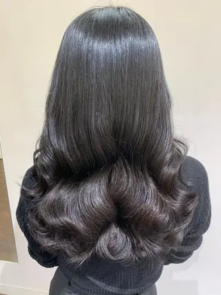 ロング パーマ GO TODAY シェアサロン 銀座Arc店所属・デジタルパーマ🫧 韓国風ヘア🫧サクラのヘアスタイル