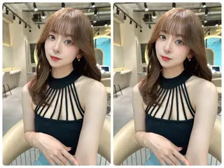 セミロング カラー ✨韓国レイヤー/ハッ シュ/✨山下　遥のヘアスタイル