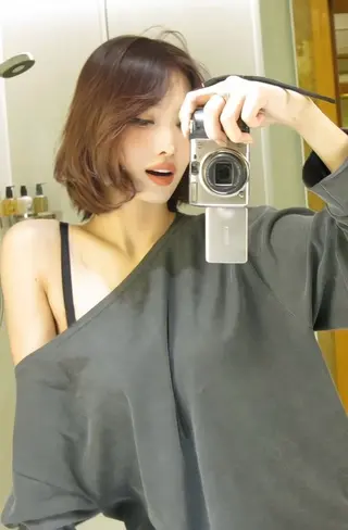 ミディアム ショート/レイヤー カット/ミサキ💐のヘアスタイル