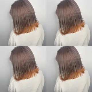 ミディアム カラー 袴田 伊代のヘアスタイル