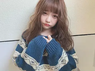 ロング カラー パーマ ヘアアレンジ メンズ キッズ ネイル マツエク・マツパ 古賀 侑磨のヘアスタイル