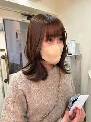 ミディアム 【艶ヘア】 どうまえのヘアスタイル