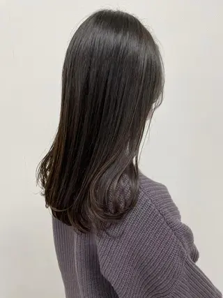 セミロング カラー ヘアアレンジ 酸性縮毛矯正🧴韓国 レイヤー/髪質改善のヘアスタイル