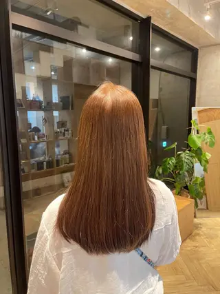 セミロング カラー 愛莉/ラベンダー/ ベージュ/ブラウンのヘアスタイル