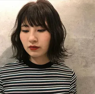 ミディアム Aust hair Stella新宿所属・Yuki☺︎パーマ レイヤーカットウルフのヘアスタイル