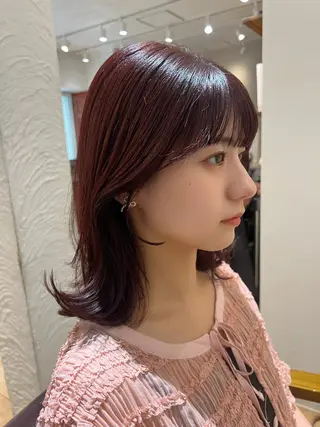 ミディアム カラー 🥀韓国ヘア🥀 宮津真菜のヘアスタイル