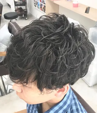 ショート パーマ メンズ マンツーマン/透明感 foi hairのヘアスタイル