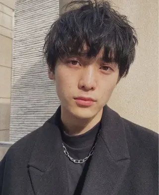 メンズ 赤木蓮/メンズ特化 パーマ/ハイトーンのヘアスタイル