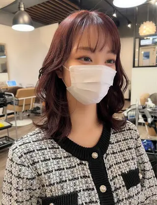 ミディアム 安井 貞好のヘアスタイル