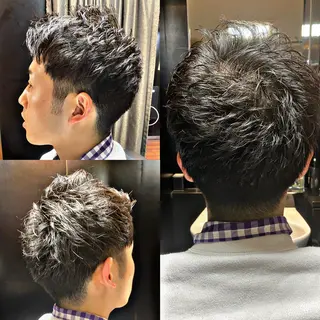 ミディアム メンズ 菅野 綺華のヘアスタイル