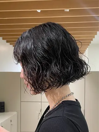 パーマ ボブパーマ/メンズ パーマ/オリーブのヘアスタイル
