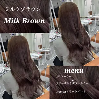 ロング カラー ヘアアレンジ ブリーチなしカラー /ベージュ/安形翔のヘアスタイル