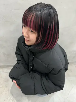 ミディアム カラー 艶 ケアブリーチ 🎀🩵RISAのヘアスタイル