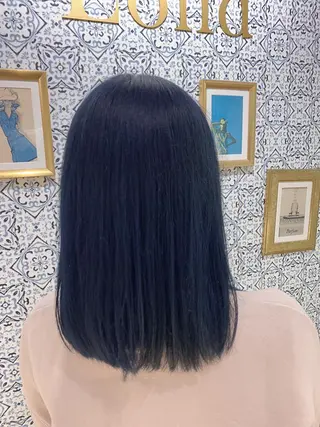 ミディアム カラー 栗原 瑠世のヘアスタイル