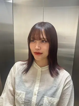 ミディアム カラー ヘアアレンジ 原宿・デザインカラー YUI🤍ྀིのヘアスタイル